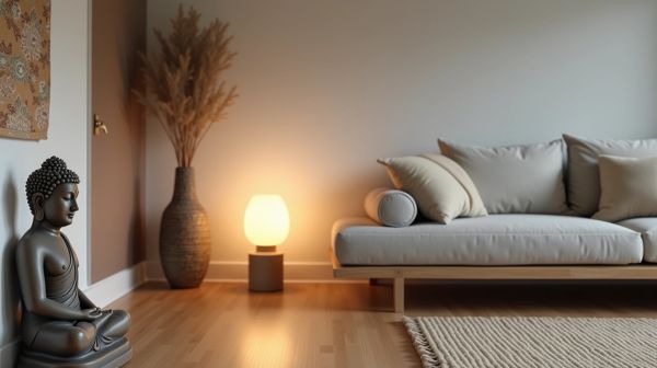 Votre salon reflet de paix grâce à une tête de bouddha